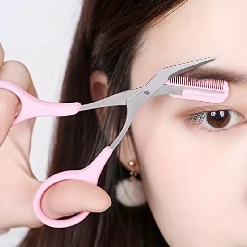 مقص حواجب آمن مع مشط من الفولا - مراجعة Beauty Makeup Vanity وسعره