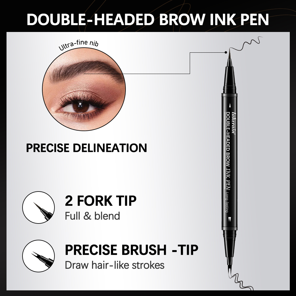 2 شوكة قلم الحواجب برأسين الحا - مراجعة Eyebrow Pomade Pencil وسعره