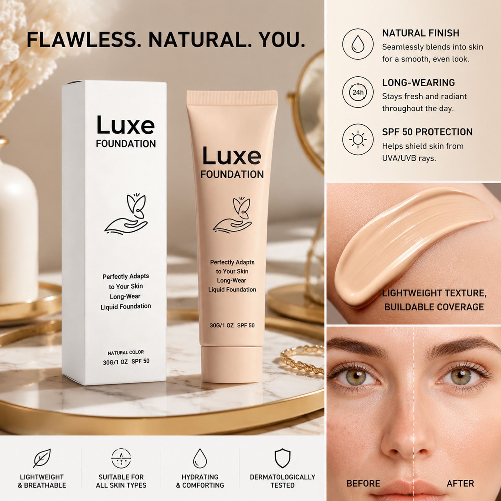 كريم أساس متغير اللون بعامل حم - مراجعة Beauty Makeup Cream وسعره
