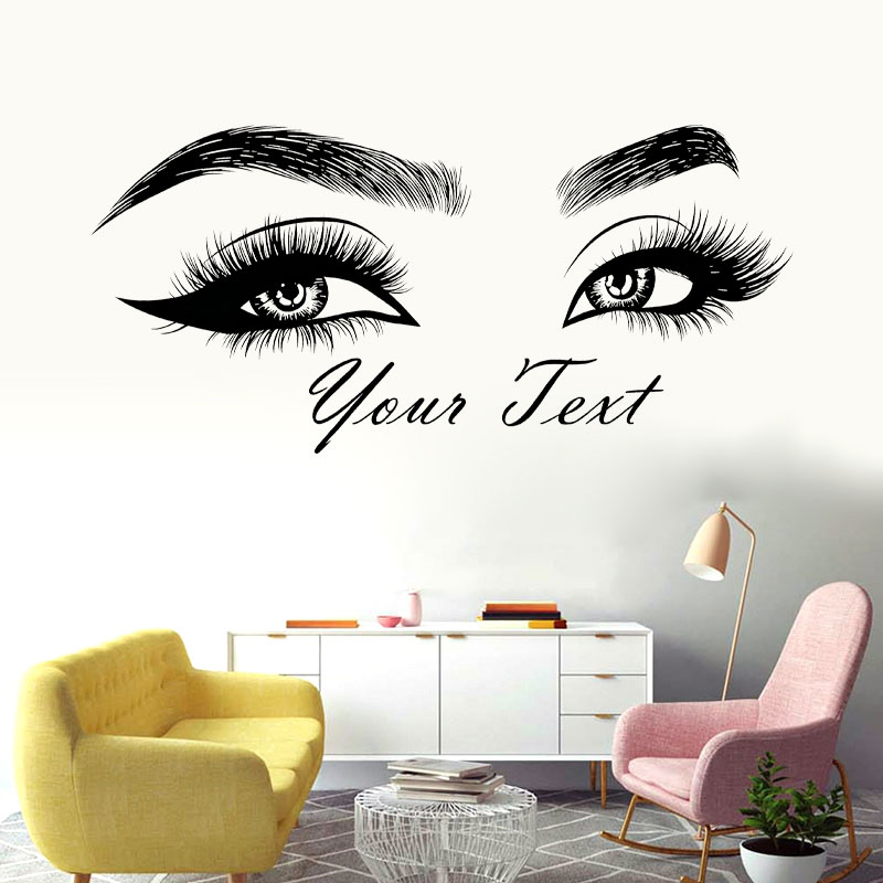 ملصق حائط من الفينيل لصالونات  - مراجعة Makeup Is Beauty Quotes وسعره