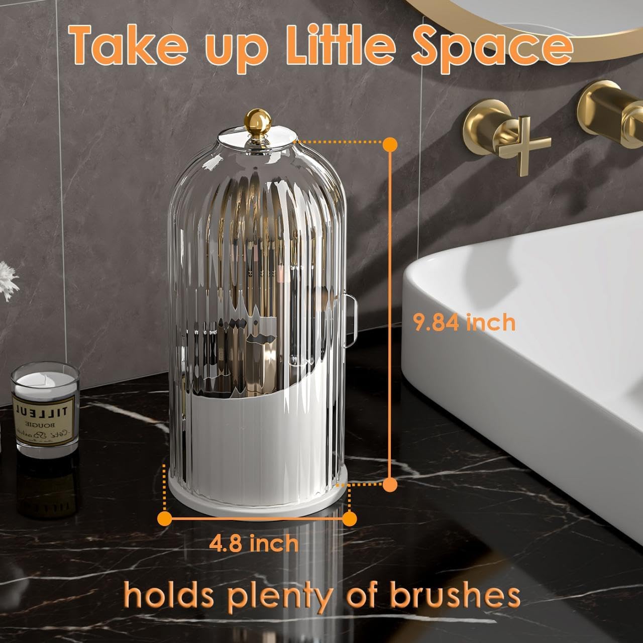 حامل فرش مكياج دوار 360 درجة م - مراجعة Beauty Makeup Supply وسعره