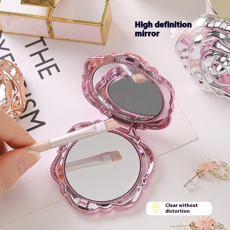 1 قطعة مرآة صغيرة محمولة ريترو - مراجعة Beauty Rose Makeup وسعره