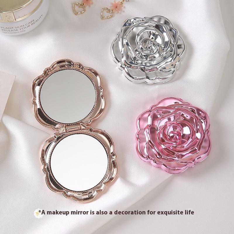 1 قطعة مرآة صغيرة محمولة ريترو - مراجعة Beauty Rose Makeup وسعره