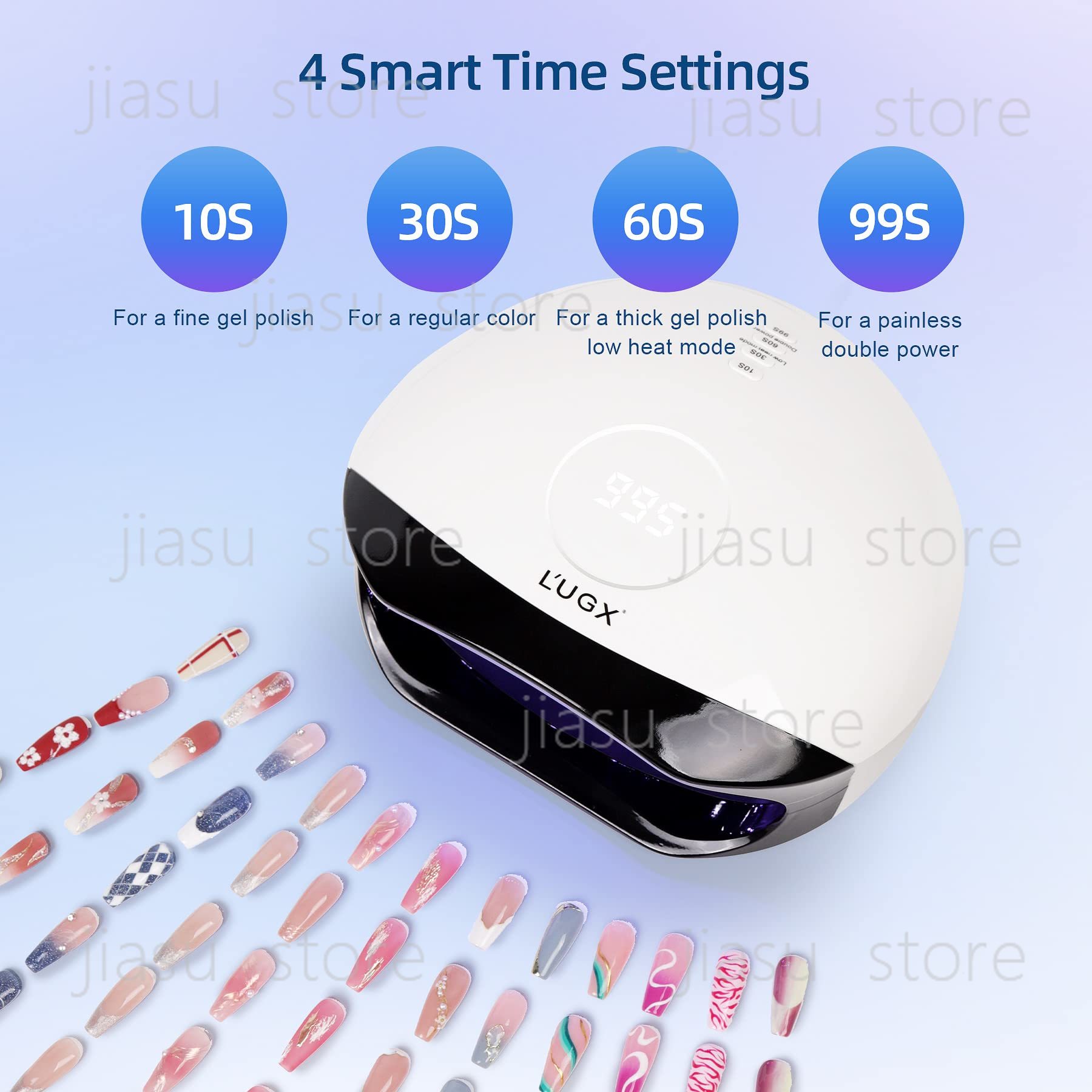 مجفف أظافر محمول احترافي LUGX  - مراجعة Uv Nail Lamp وسعره